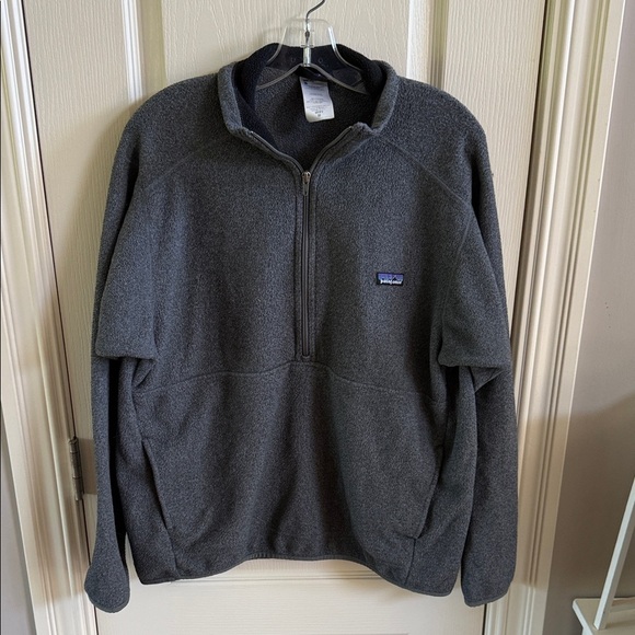 Patagonia Mens Sychilla Men's Gray Half-Zip Fleece. Size Medium - Picture 1 of 5